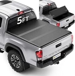 Nexus Hard Folding Truck Bed Tonneau Cover for Toyota Tacoma w/OE Track System 5' 1" Bed (60.5") 2016-2026 Excl. Trail Edition, No-Drill Installation Heavy Duty Hard Tri Fold Bed Cover Anti-Theft 5FT