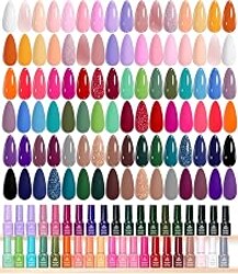 Beetles 48 Colors Gel Nail Polish Set, Orange Brown Red Pink Nude Blue | Gel Polish Kit with Base Top Coat & Nail Art Tools Home DIY UV LED Soak Off Salon Manicure Starter Kit Gift for Women