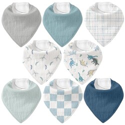 CIVARUA KIDS 8 Pack Muslin Baby Bandana