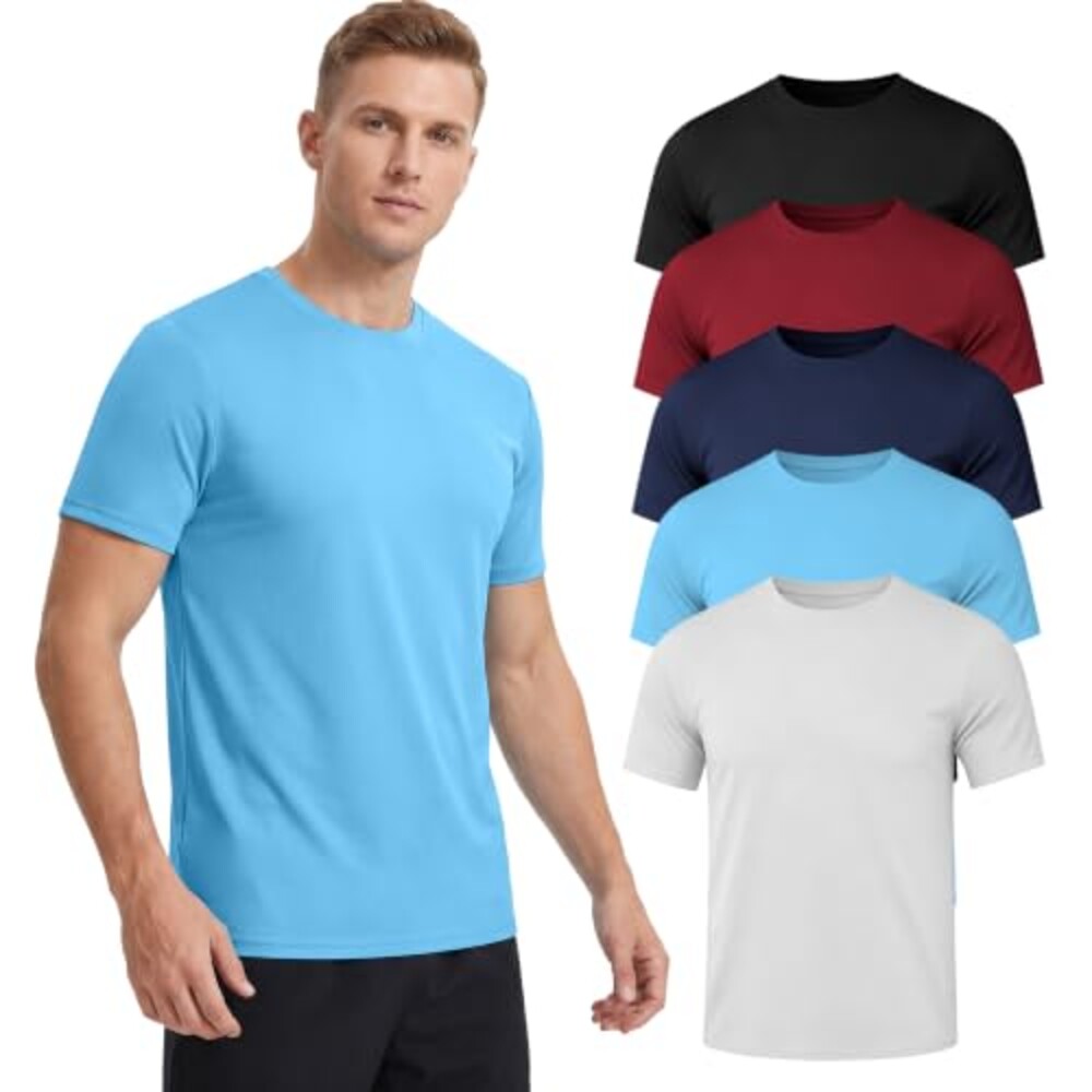 HOPLYNN 5/7 Pack Men's Dry Fit Short Sle