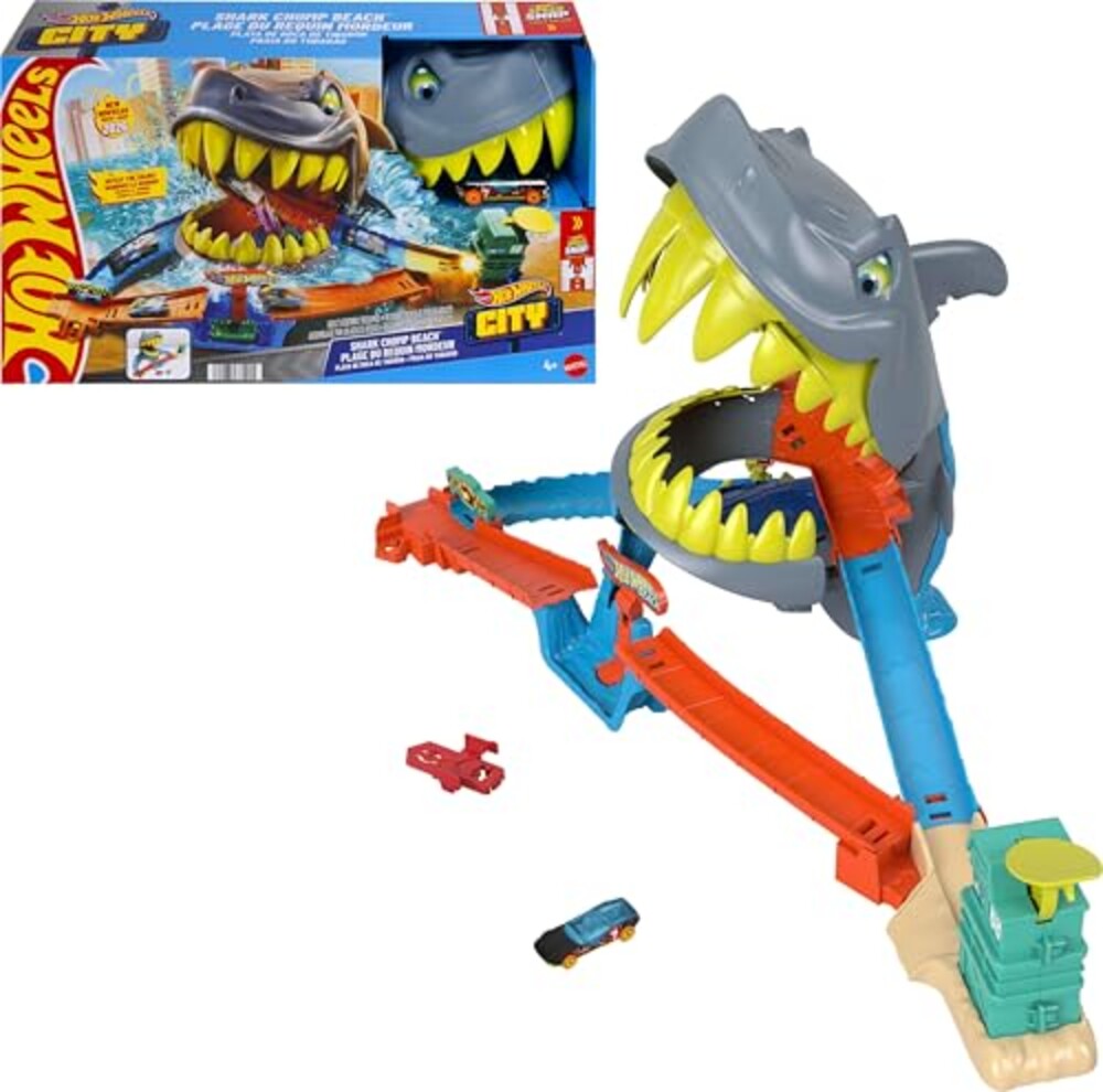​Hot Wheels City Shark Chomp Beach Plays