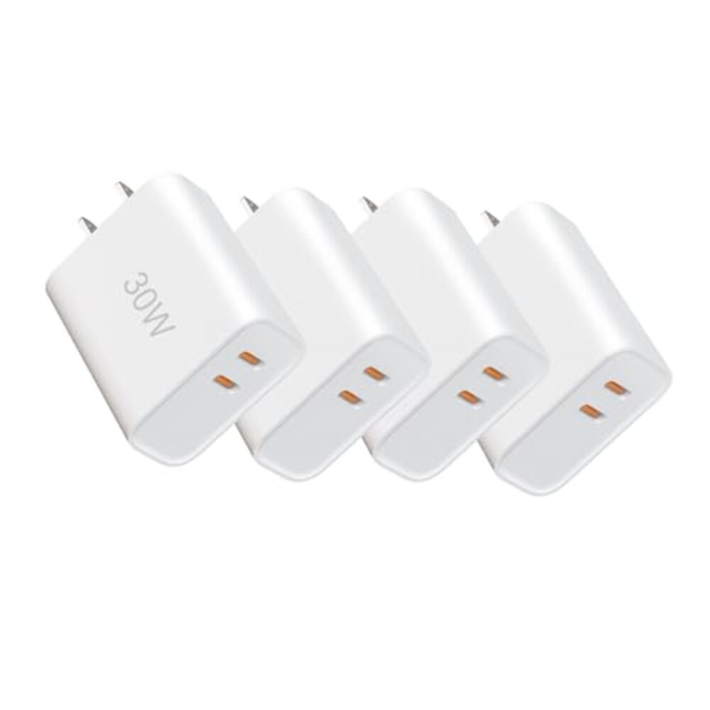 USBC Charger Block 30W 4-Piece Set, Dual