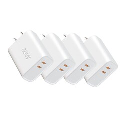 USBC Charger Block 30W 4-Piece Set, Dual