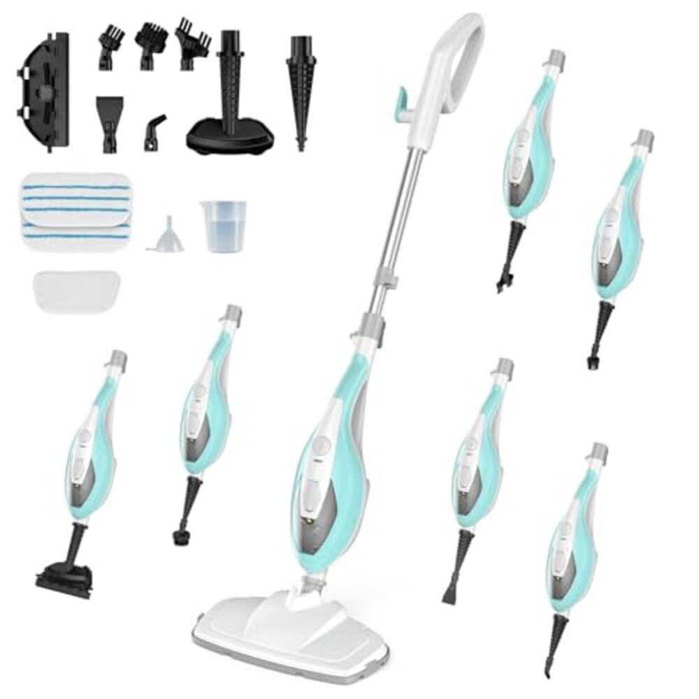 NEWBULIG 14-in-1 Steam Mop, Powerful Det