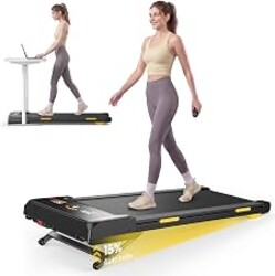TOPUTURE Walking Pad Treadmill with 15% 15-Level Auto Incline, 3.0HP Quiet Brushless Under Desk Treadmill, Compact Treadmills for Home/Office, RGB LED Screen, Bluetooth Speaker, Remote/App Control