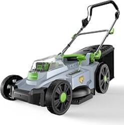 17" Cordless Lawn Mower, 40V Electric Lawnmower for Garden/Patio/Yard | 2 x 20V 4.0Ah Battery, 17 inch Cutting Width, 6 Adjustable Height, 50L Grass Bag, Bagging Mode&Mulching Mode