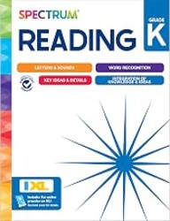 Spectrum Reading Kindergarten Workbooks, Activity Book Covering the Alphabet, Sight Words, and more Phonics for Kids Ages 5-6, Classroom or Homeschool Curriculum