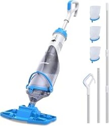 BIELMEIER Handheld Pool Vacuum with Telescopic Pole, Updated Swimming Pool Cleaner 19 GPM Powerful Suction, Cordless Pool Vacuum for Cleaning Above Ground Pools, Inground Pools, Spas, Hot Tubs