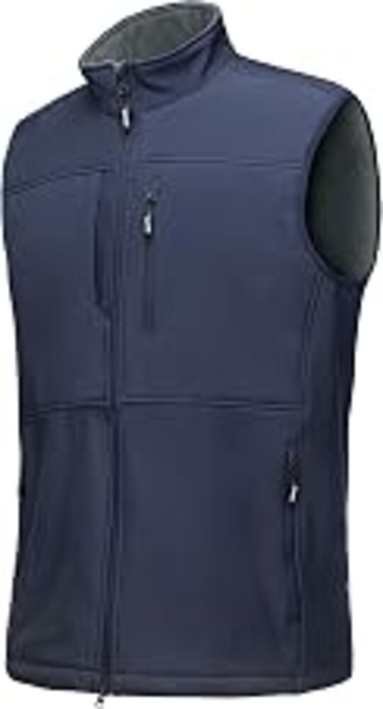 Outdoor Ventures Men's Winter Golf Vest Outerwear Lightweight Fleece Lined | 7 Pockets, Windproof, Waterproof Softshell, Warm, Zip Up Sleeveless Jacket for Running, Casual, Outdoor, Hiking, Travel, Work