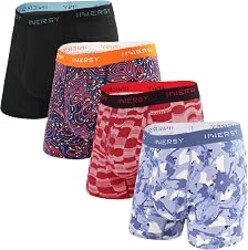 INNERSY Men's Breathable Mesh Boxer Briefs Cooling Moisture Wicking Underwear 4-Pack
