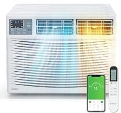 ROVSUN 8000 BTU Window Air Conditioner with Heat, Window AC Unit & Heater Combo with APP & Voice Smart Control, Timer Function & Easy Installation Kit, Work with Alexa/Google Assistant, 115V/60Hz