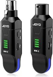 JOYO 2.4GHz Wireless XLR Microphone System, Plug-on Transmitter & Receiver for Dynamic Mics, 100ft Range, 24-bit/48kHz, 6-8Hr Battery, 4-Channel (MW-2)