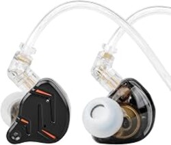 2026 Latest KZ ZST PRO X in Ear Monitor Headphone, 1BA 1DD Hybrid Driver Wired Gaming Earbuds Deep Bass Sound Ear buds HiFi IEM for Gaming Music Video Singer Musician Drummer (without mic, Black Gold)