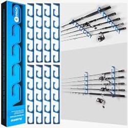 PLUSINNO H5 Horizontal Fishing Rod/Pole Holders for Garage, Wall Ceiling Mounted Fishing Rod Holder, Aviation Aluminum Fishing rod rack Holds up to 5/10/20 Rod or Combos Fishing Gear and Gifts for Men