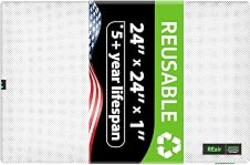 Reair 24x24x1 Extra Replacement Filter without Frame, Washable and Reusable Air Filter 24x24x1 for AC HVAC Furnace, MERV 8 Air Filters Machine Washable, AC Furnace Air Filter without Frame