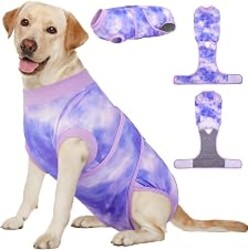 Kuoser Dog Surgery Suit Female Spay, Dog Recovery Suit Male Neuter | Pet Clothes Onesie for Surgery Anti Licking Abdominal Wounds Puppy Surgical Recovery Bodysuit Shirt, E-Collar Alternative