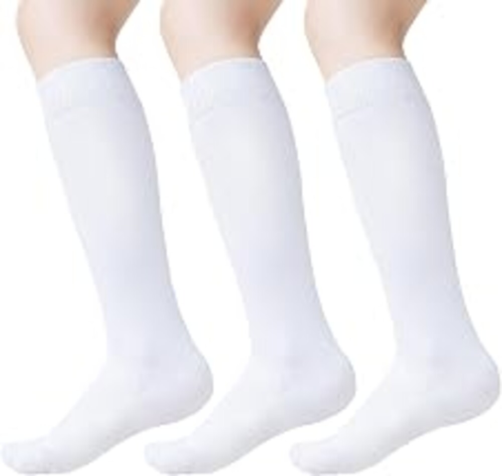 hakugoo Knee High Socks for Girls Boys Cotton School Uniform Socks | Durable,Back to school,High Stretch,Soft,Invisible,Skin-friendly,Breathable,Play,Youth,White, Black, Navy Blue