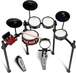 Alesis Nitro Pro Electric Drum Set | 10" Dual Zone Snare, 8" Dual Zone Toms, 10" Cymbals, 500+ BFD Sounds, Bluetooth, Drumeo, USB MIDI, Double Kick Compatible