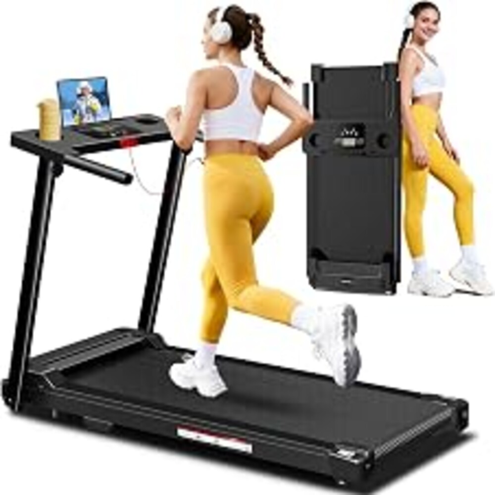 Aiteid Treadmill with Handles, Small Treadmills for Home, Portable Electric Treadmills for Home 300 lbs Capacity,Walking Pad Treadmill,Lightweight Foldable Walking Pad,Compact Running Machine