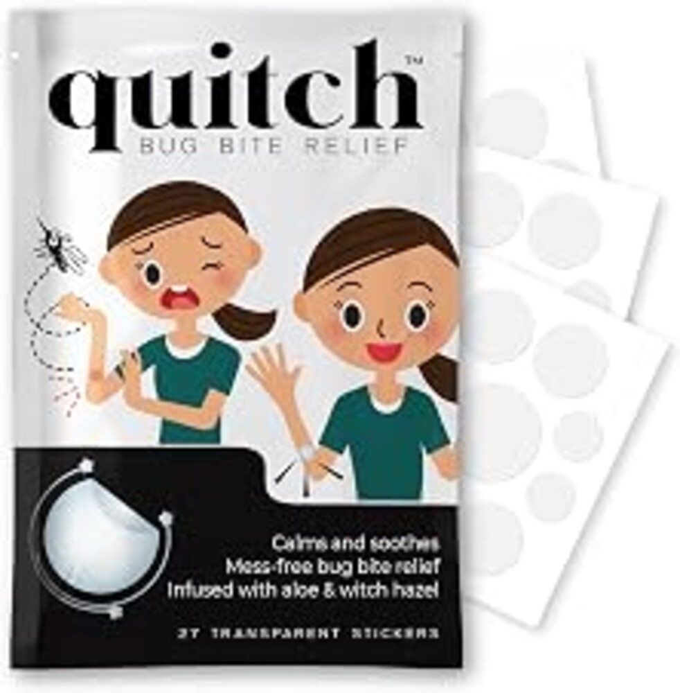 quitch Bug Bite Itch Relief Patch, Mosquito Post Bite Patch for Kids | Bug Bite Patch, Travel Essentials for Kids, Mosquito Anti Itch Cream Alternative Summer Camp Essentials Itch Relief