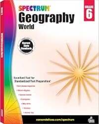 Spectrum Grade 6 Geography Workbook, Map Skills, World History and Religion, Current Events, and More, Social Studies Classroom or Homeschool Curriculum