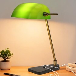 PYKZLU Green Bankers Desk Lamp, Antique