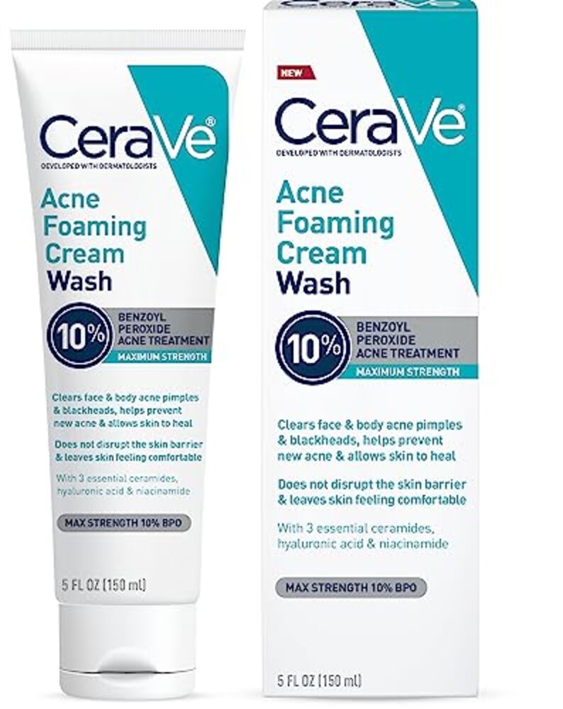 CeraVe Acne Foaming Cream Wash, 10% Benz