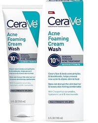 CeraVe Acne Foaming Cream Wash, 10% Benz