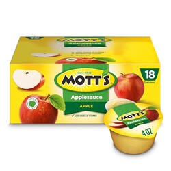 Mott's Applesauce, 4 Oz Cups, 18 Count,