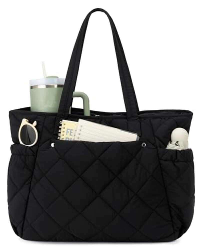 Micmores Puffer Tote Bag for Women, Ligh
