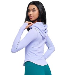 Womens Hooded Athletic Long Sleeve Runni