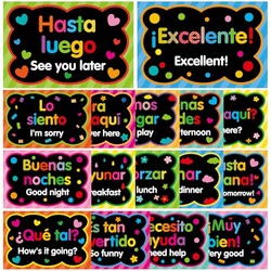 gisgfim 16 Pcs Spanish Words & Phrases P