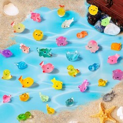 FEXIA 50 Pcs Ocean Mini Resin Animals Ti