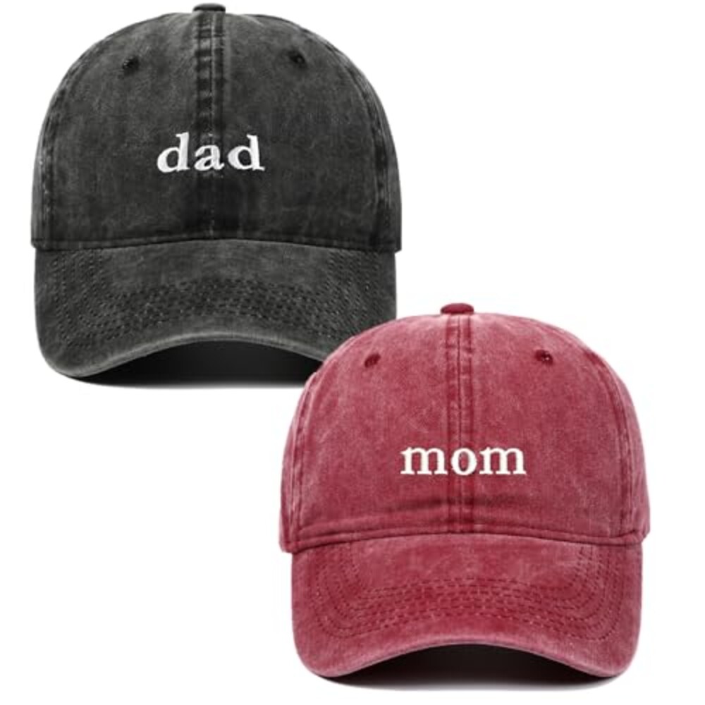 2PCS Dad and Mom Hats for Men Women, Fun