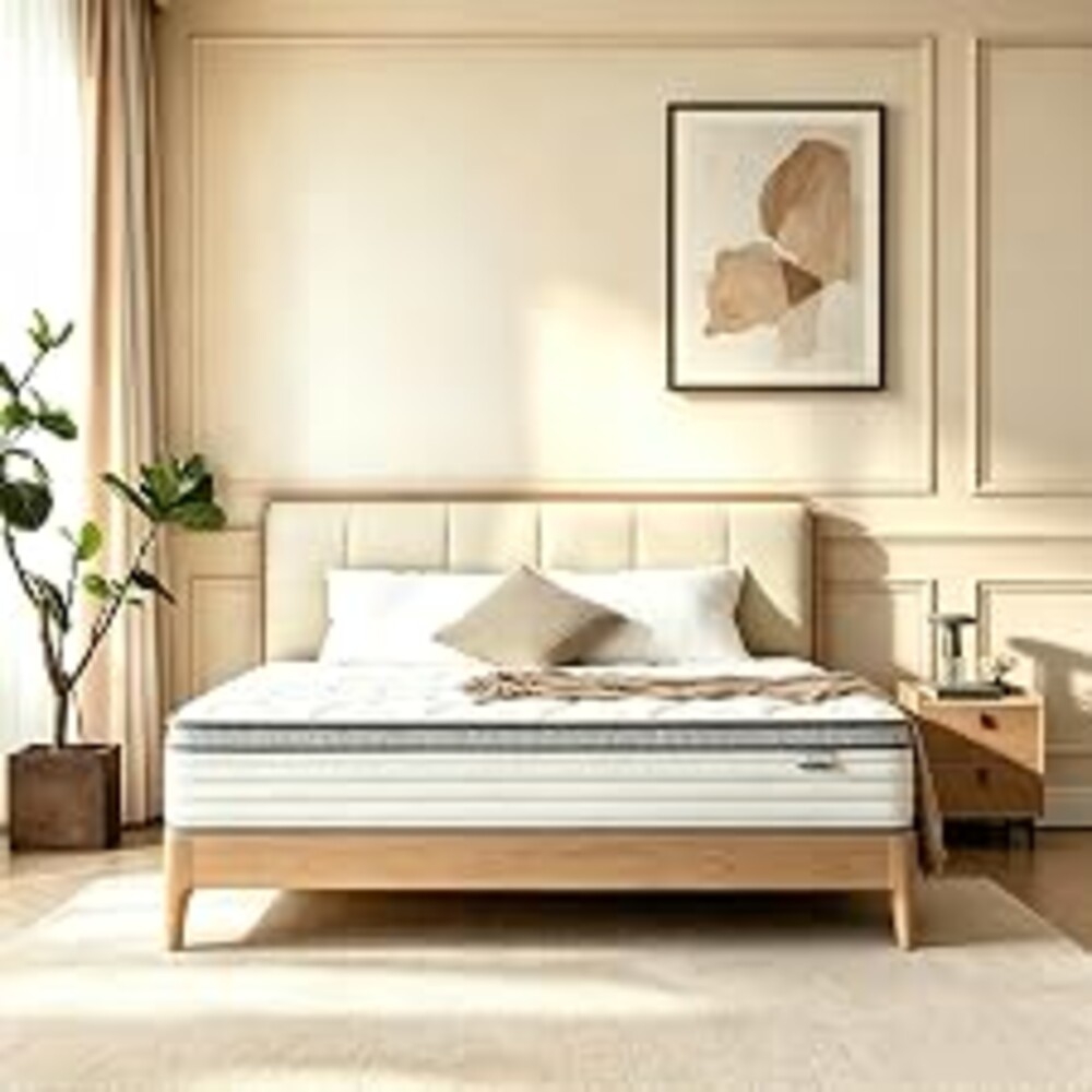 Coventa 12 Inch Queen Mattress in a Box, Medium Firm Hybrid with Pocket Springs - Edge Support, Motion Isolation & Pressure Relief