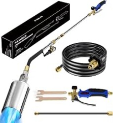 RX WELD Adjustable Propane Weed Burner Torch with 10FT Hose | High Output 1,800,000 BTU, for Weeding,Roofing,Melting Ice,BBQ