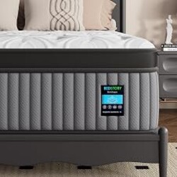 BedStory Medium Firm Queen Mattress 14 Inch, Deep Sleep Hybrid Mattresses 7-Zone Pain Relief - Medium Firm Bed in a Box - Fiberglass Free, CertiPUR-US Certified