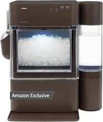 GE Profile Opal Ultra, Countertop Nugget Ice Maker, 1 Gal XL Side Tank, *Amazon Exclusive*, 38 lbs/Day, Pebble Pellet Crushed Ice Machine, WiFi Chocolate Quartz