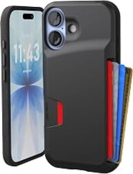Smartish iPhone 17 Wallet Case with Card Holder, Wallet Slayer Vol 1, Black | Drop-Tested from 6 Feet, Holds 4 Cards + Cash, Protective & Slim, Thin & Grippy, Hidden Credit Card Slot for Apple iPhone