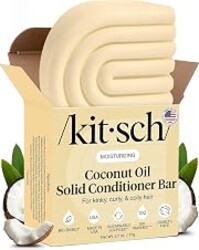 Kitsch Coconut Oil Conditioner Bar Soap for Hair Care - Made in USA, 2.7 oz | Hair Conditioner For Women and Men - Moisturizing, Hydrate & Soften Damaged Dry Hair - Paraben, Silicone, & Sulfate Free