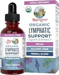 MARYRUTH'S Organic Lymphatic Support Liquid Drops, Herbal Blend, Non-GMO | USDA Organic, Herbal Blend with Echinacea & Elderberry, Blue Vervain, Vegan, Alcohol-Free, Non-GMO