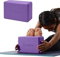 Gaiam Yoga Block - Supportive Latex-Free Eva Foam - Soft Non-Slip Surface with Beveled Edges for Yoga, Pilates, Meditation
