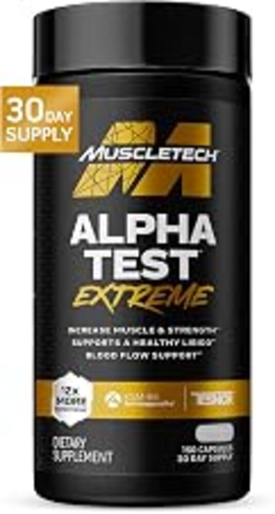 MuscleTech Testosterone Booster for Men, AlphaTest (150 Capsules) | Workout Testosterone Supplement for Men - Sports Nutrition Testosterone Booster for Endurance, Strength, & Muscle Builder