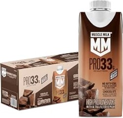 Muscle Milk Pro Liquid High Protein Shake, Chocolate, 11 Fl Oz (Pack of 12) | Ultra Filtered Milk, 33g Protein, 3g Sugar, 200 Calories, No Artificial Flavors, No Artificial Sweeteners, No Added Colors