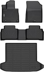 GINOWY-Floor Mats & Cargo Liner for Hyundai Tucson 2022-2025 2026 (Not for Hybrid) TPE All Weather 2024 Tucson Car Mats, Non-Slip Trunk Mat Waterproof Tucson Custom Fit Accessories Mats-Black