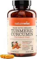 NatureWise Turmeric Curcumin 2250mg Supplement with BioPerine, 180 Capsules | Black Pepper Extract for Advanced Absorption - Standardized 95% Curcuma Longa - Joint & Immune Support - 60-Day Supply