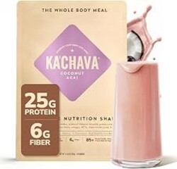 Ka’Chava Whole Body Meal Shake Coconut Acai 2 lb – Vegan Protein Powder with 85+ Superfoods & Greens – Plant-Based Meal Replacement – Probiotics & Digestive Enzymes – Gluten & Dairy Free (15 Servings)