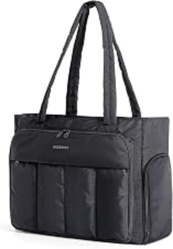 BAGSMART Puffer Tote Bag for Women, 21L/26L Work Tote Shoulder Handbag | M Size: 21L Tote with Pouch & Tumbler Pocket, L Size:26L Tote w/ 7.5L Insulated, Fits 15.6" Laptop, for Teacher/Nurse/Office