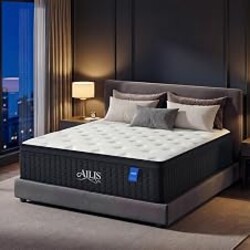 ailis Queen Mattress, 14 Inch Queen Hybrid Mattress in a Box, Medium Firm with Upgraded Pocket Springs for Superior Motion Isolation, Strong Edge Support & Breathable Comfort