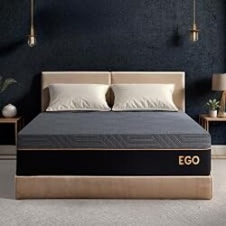 EGOHOME Queen 12" Copper Gel Memory Foam Mattress Pressure Relief Medium | Fiberglass Free, Back pain Relief, Graphene Tech Cover, ICA Endorsed, CertiPUR-US, Motion Isolation, Mattress in Box, Medium